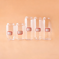 Boîtes de boissons en PET transparentes avec logo personnalisé et couvercle en aluminium pour thé au lait, cola, soda, jus