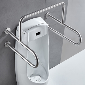 Pasamanos de acero inoxidable 8821 sin patas, duradero, con superficie mate, para uso accesible en baños públicos - Product Image 1