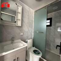 Maison préfabriquée modulaire pliable portable de luxe de 20 pieds, 30 pieds, 40 pieds, Tiny Living, 2 à 3 chambres, extensible
