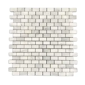 China Statuary White marble brick mosaic tiles for wall,flooring and back splashes