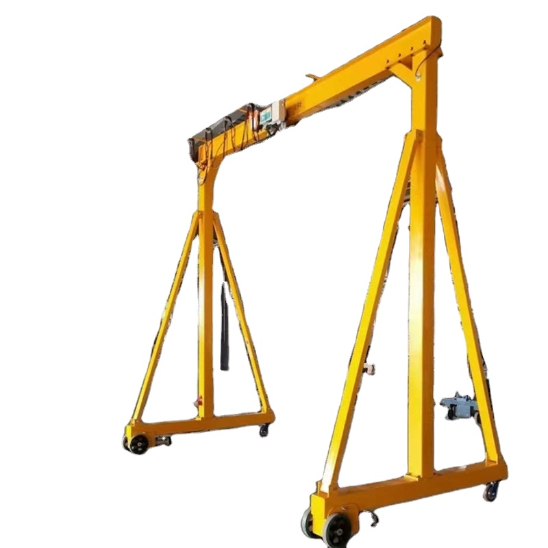 Hand push 2 ton kleine mini portaalkraan met hoist voor verkoop in India