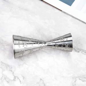 Khắc Khắc Quá Trình 30/45Ml Đôi Cocktail Jigger Nhật Bản Phong Cách Thép Không Gỉ 18/8 Mỏng Đo Thanh Jigger - Product Image 4