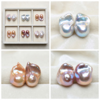 Perles de culture d'eau douce naturelles, perles baroques en vrac, collier de perles d'eau douce, perles véritables, grandes perles baroques, grandes perles Edison en vrac