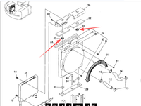 4402635XXXH1 Patin en caoutchouc d'origine Hitachi pour radiateur d'excavatrice ZX30U ZX55 ZX50U-2 ZX60-5G ZX60-5A ZX70-5A ZX70-5G