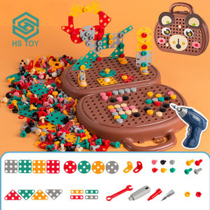 HS sáng tạo Kid kích hoạt xây dựng Kit hai mặt khảm đồ chơi câu đố với khoan vít Khoa Học & Công cụ kỹ thuật - Product Image 5