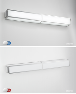 Applique murale LED contemporaine argentée, élégante, pour salle de bain, pour usage domestique - Product Image 4
