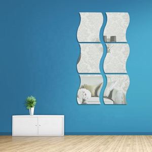 Wave <b>Mirror</b> Wall <b>Stickers</b> Home Decoration Diy Art Wave <b>Mirror</b> Wall <b>Stickers</b> Wall <b>Stickers</b> Home Decor Living Room <b>Mirror</b> - Product Image 2