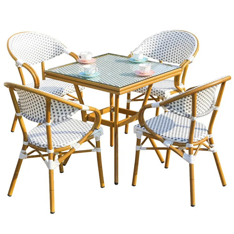 Мебель для сада, пластиковые 2020, недорогие стулья для французского бистро, многоцветный стул из ротанга, для ресторана, CY135