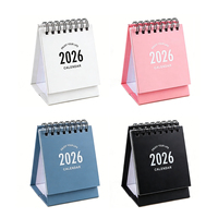Calendrier de bureau OEM 2026 couleur bonbon avec reliure spirale, calendrier de table en papier imprimé sur mesure pour la décoration de bureau et la promotion