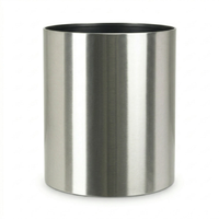 Pots de plantes rectangulaires en acier inoxydable personnalisés, résistants aux intempéries, jardinières cylindriques pour cour, balcon et aménagement paysager commercial