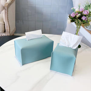 Boîte à mouchoirs en PVC de style nordique pour voiture, salon, salle de bain, avec couvercle de rangement pour mouchoirs extractibles sur le bureau - Product Image 1
