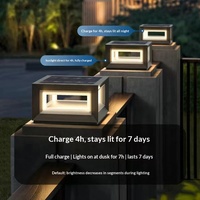 Lámpara Solar LED para Poste 2026, IP65 Impermeable, Acero Inoxidable, para Patio, Puerta Rural, Columna Decorativa, Luz de Pared - Venta al por Mayor