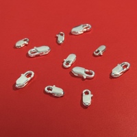 StarPaGo FK001 – Fermoirs carrés multi-tailles en argent sterling 925 massif, crochets connecteurs pour la fabrication de bijoux DIY (colliers, bracelets)