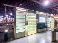 Table de présentation décorative pour magasin de cosmétiques - Meuble de magasin de cosmétiques - Finition stratifiée écologique - Armoire de rangement