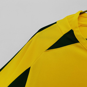 Maillot de football rétro Brésil 2002, version fans, 100 % polyester, respirant, séchage rapide, haute qualité, vente en gros - Product Image 5