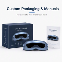 Appareil de bien-être oculaire avec logo personnalisé, doublure en cuir, compresse chaude, soulagement de la fatigue, masseur oculaire électrique intelligent