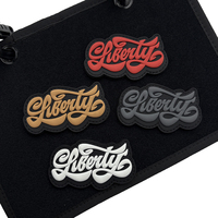 Badge moral en PVC 3D en caoutchouc, motif graffiti créatif avec lettres anglaises, prêt à être expédié, idéal pour les gilets tactiques et les sacs à dos