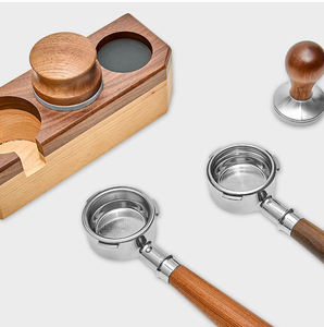 Porte-filtre <span class=keywords><strong>à</strong></span> <span class=keywords><strong>café</strong></span> expresso personnalisé avec logo, 51/54/58 mm, sans fond, réutilisable, écologique, avec poignée en bois, <span class=keywords><strong>accessoires</strong></span> de cuisine - Product Image 5