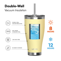 Bouteille d'eau en acier inoxydable Hong Ling sans BPA, double paroi, isolation sous vide, vente chaude 2025, gobelet isotherme pour voiture, mug, 30 oz