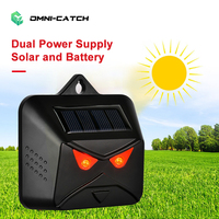Répulsif à souris solaire OMNI-CATCH avec lumière LED rouge clignotante, répulsif extérieur pour renards, ABS solide, écologique, étanche