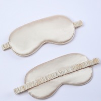 Masque de sommeil en satin de soie respirant, double face, réglable, avec logo personnalisé, imitation soie douce, pour le soin des yeux