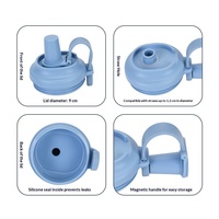 Nouvelle tasse à paille en Tritan de style américain, écologique, avec large ouverture pour boire du Bubble Tea, poignée magnétique portable, paille BOBA