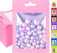 Sacs refermables en Mylar avec fenêtre, sacs échantillons à fermeture éclair, pochettes doublées de papier aluminium avec trou de suspension