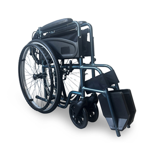 Fauteuil roulant manuel léger en acier KSM-203P avec grandes roues arrière pour utilisation en extérieur sur surfaces accidentées, fabricant OEM de rollators - Product Image 5