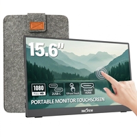 Écran portable tactile IPS FHD de 15,6 pouces, angle de vue horizontal et vertical complet de 178° pour les présentations de réunions partagées en groupe