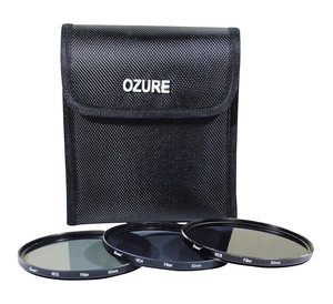 Ozure Camera Lens <b>Filter</b> Kit Set Of Three Neutral Density ND2 ND4 ND8 Screw In Type Glass Material For DSLR Photography Use - Product Image 1