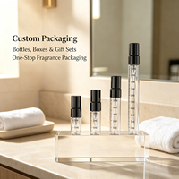 Flacon pulvérisateur rechargeable en verre borosilicate transparent de 2 ml, 3 ml, 5 ml, 10 ml avec bouchon à vis pour échantillons de parfum