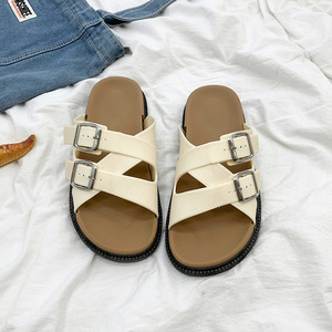 <span class=keywords><strong>Sandales</strong></span> tongs pour femmes, grandes tailles, tendance, à bout ouvert, à semelle épaisse, confortables, à semelle souple, pour l'intérieur et l'extérieur, plage - Product Image 2