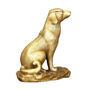 Figurine de chien du zodiaque en laiton, petite décoration en métal pour la maison et le bureau, cadeau de style chinois - Product Image 4