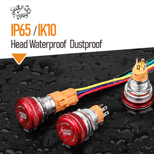 Lanboo Ip67 Level 16Mm/19Mm/22Mm Noodstop Knop Behuizing Roestvrij Staal Rode Paddestoel Reset 1no1nc 9-24V 220V 3a - Product Image 5