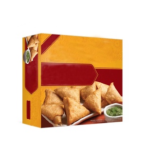 Custom Colored Food Paper Samosa Packing <strong>Boxes</strong> with Handle - Product Image 1