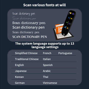 Lápiz Inteligente de Traducción de Voz Instantánea con IA de 5 Pulgadas, Multi-idiomas, con Conectividad BT y WiFi, Pantalla a Color Internacional Android - Product Image 5