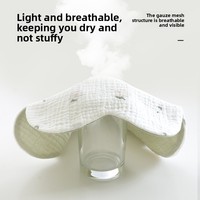 Bavoirs pour bébé en gaze de coton peigné 100% premium, ultra-doux, forme de fleur à pétales rotatifs à 360 degrés, pour nouveau-nés et nourrissons