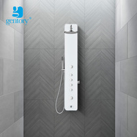 GA007 Nouveau design Colonne de douche cascade en verre trempé blanc Colonne de douche contemporaine Robinet pour salle de bain