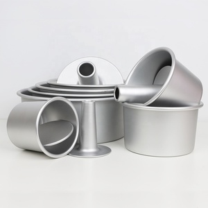 Molde de inserción de tubo extraíble de 4 pulgadas a 10 pulgadas 2 en 1 bandeja de tubo de pastel de gasa 10cm de aluminio anodizado alto <span class=keywords><strong>Chimmy</strong></span> Cake Pan - Product Image 1