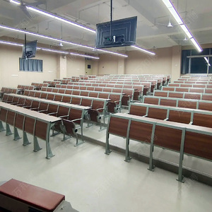 โต๊ะและเก้าอี้เรียนแบบแถวสำหรับห้องบรรยายโรงเรียน รุ่น HB206 ยี่ห้อ Manwa Expo พร้อมกระดานเขียนแบบติดตั้งถาวร 2 แถว - Product Image 2