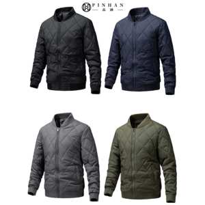 Chaqueta acolchada de diseño acolchado de diamante informal simple para hombre, abrigo de invierno clásico básico de alta calidad personalizado de fábrica <span class=keywords><strong>2023</strong></span> - Product Image 5