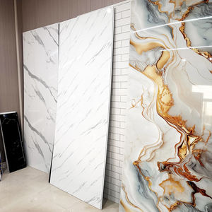 <span class=keywords><strong>Dalle</strong></span> d'or blanc Comptoir en bambou brillant Carreaux <span class=keywords><strong>de</strong></span> marbre <span class=keywords><strong>de</strong></span> grande taille Finition douce Panneau mural <span class=keywords><strong>de</strong></span> douche étanche pour hôtel - Product Image 2