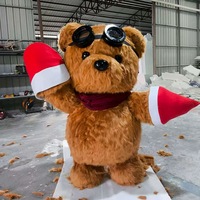 Mascotte de dessin animé en fibre de verre floquée sur mesure, grande taille, pour vitrine de magasin, point photo, merchandising visuel, OEM personnalisé