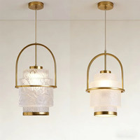 Lustre LED de Luxe Nordique Simple pour Restaurant, Design Moderne, 3000K, Verre et Fer, Idéal pour la Restauration, les Restaurants Hot Pot, les Cafés et les Comptoirs de Bar