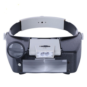Loupe à fixation sur la tête, lentille en plastique de 90 mm avec lumière LED pour la lecture, la réparation et le point de croix - Product Image 1