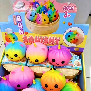 Juguete antiestrés de unicornio y gato colorido y divertido, juguete blandito de dumpling, lote de juguetes blandos, lindo para niños y adultos - Product Image 2