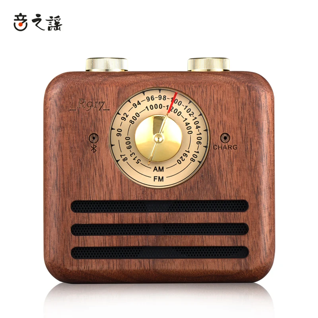 Classical Wooden Portable Radio Retro Nostalgic Design with Wireless  USB FM AM Internet Small Speakers for Home Decor