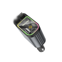 Chargeur de voiture rétractable rapide 4 en 1 100W, chargeur de voiture USB C, charge rapide, câbles rétractables et adaptateur de chargeur de voiture avec port USB