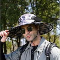 Chapeau de soleil portable avec ventilateur solaire pour le camping, la pêche, la randonnée, le parasol solaire avec ventilateur adapté