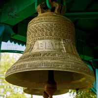 BLVE personnalisé grand extérieur en métal artisanat église utiliser laiton cloche fonte Bronze Antique église cloche peut sonner